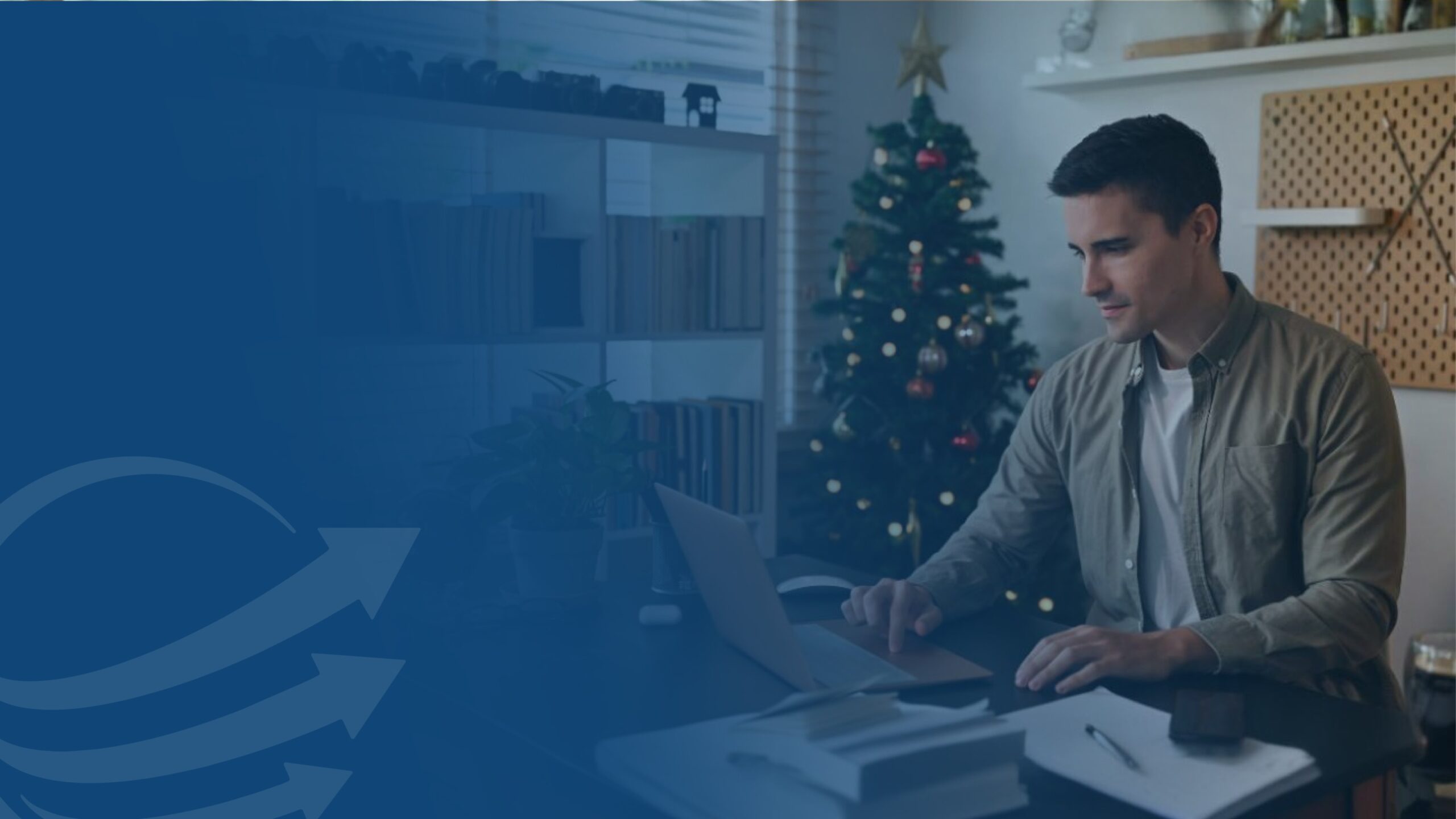 A manager using cloud-based communications to increase his video calling headcount.